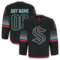 Punc Custom S.Kraken Black Alternate Authentic Pro Jerseys