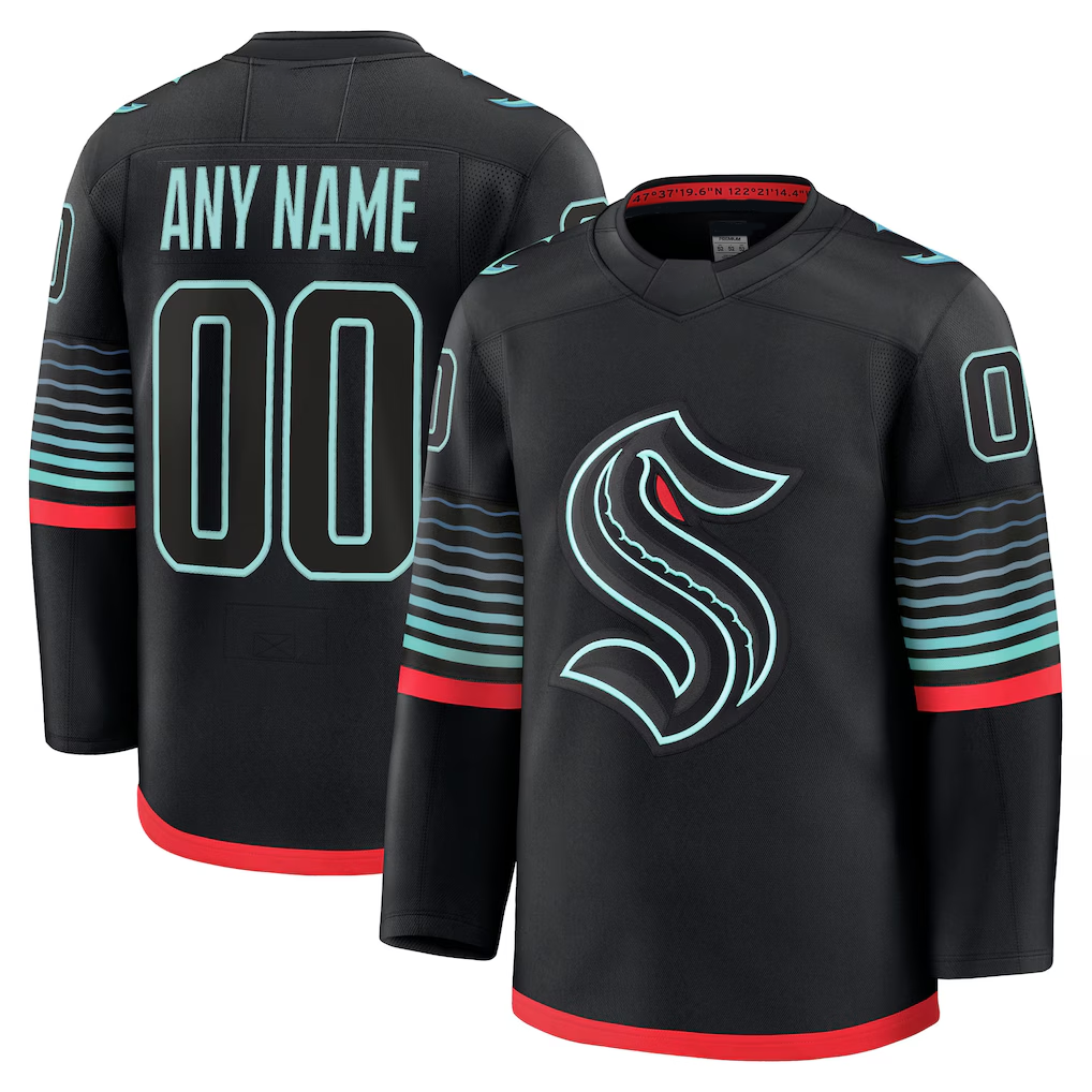 Punc Custom S.Kraken Black Alternate Premium Jerseys