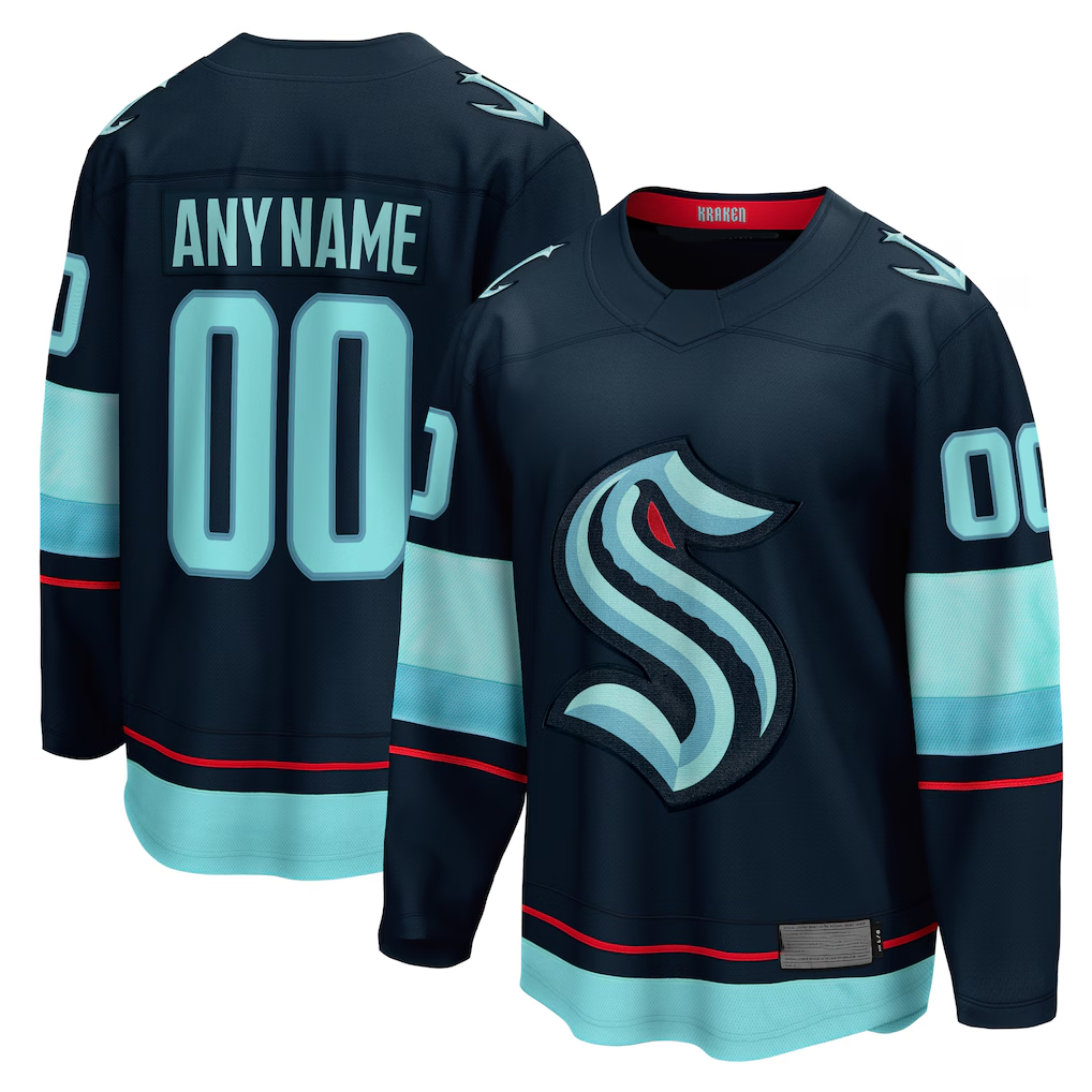 Punc Custom S.Kraken Deep Sea Blue Home Breakaway Jerseys