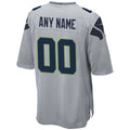 Punc Custom S.Seahawks Gray Alternate Game Stitched Jerseys