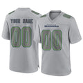 Punc Custom S.Seahawks Gray Atmosphere Fashion Home Game Any Name & Numbers Stitched Jerseys