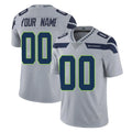 Punc Custom S.Seahawks Gray Limited Vapor Untouchable Home Game Any Name & Numbers Stitched Jerseys