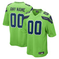 Punc Custom S.Seahawks Neon Green Alternate Game Stitched Jerseys