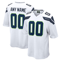 Punc Custom S.Seahawks White Game Stitched Jerseys
