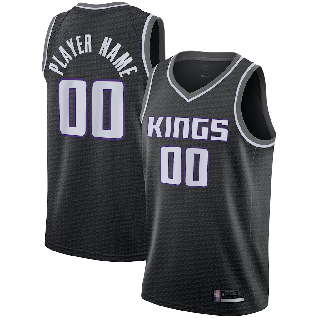 Punc Custom S.kings Black Swingman Jerseys - Statement Edition