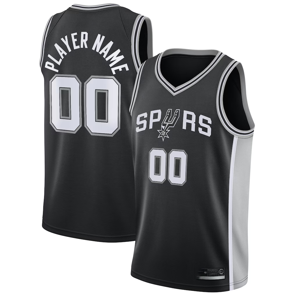 Punc Custom SA.Spurs Black Swingman Jerseys - Icon Edition