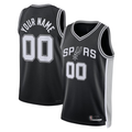 Punc Custom SA.Spurs Black Swingman Jerseys - Icon Edition