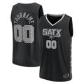 Punc Custom SA.Spurs Fanatics Black Fast Break Replica Jerseys - Statement Edition