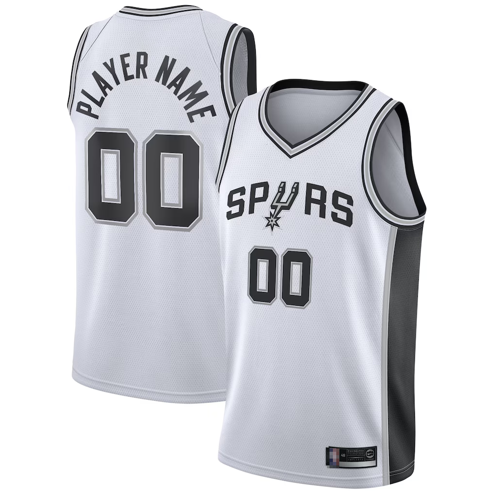 Punc Custom SA.Spurs White 2020-2021 Swingman Jerseys - Association Edition