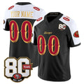 Punc Custom SF.49ers Black-White Limited 80th Rivalries Collection Home Game Any Name & Numbers Stitched Jerseys