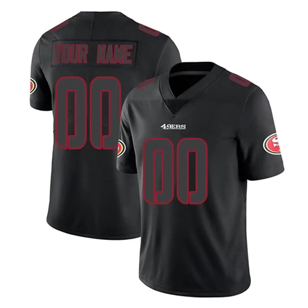 Punc Custom SF.49ers Black Impact Limited Home Game Any Name & Numbers Stitched Jerseys