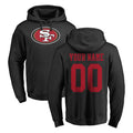 Punc Custom SF.49ers Black LOGO Pullover Hoodies Home Game Any Name & Numbers Stitched Jerseys