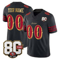 Punc Custom SF.49ers Black Limited 80th Rivalries Collection Home Game Any Name & Numbers Stitched Jerseys