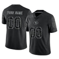 Punc Custom SF.49ers Black Limited Reflective Home Game Any Name & Numbers Stitched Jerseys