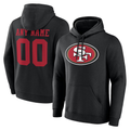 Punc Custom SF.49ers Black Team Authentic Personalized Name & Number Hoodie Stitched Jerseys