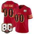 Punc Custom SF.49ers Red Limited 80th Rivalries Collection Home Game Any Name & Numbers Stitched Jerseys