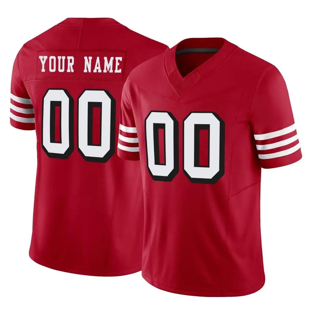 Punc Custom SF.49ers Red Limited Alternate Vapor F.U.S.E. Home Game Any Name & Numbers Stitched Jerseys