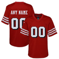 Punc Custom SF.49ers Scarlet Alternate Game Stitched Jerseys