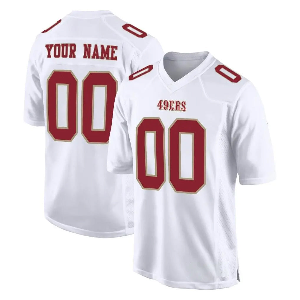 Punc Custom SF.49ers White Fashion Home Game Any Name & Numbers Stitched Jerseys