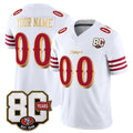 Punc Custom SF.49ers White Limited 80th Rivalries Collection Home Game Any Name & Numbers Stitched Jerseys