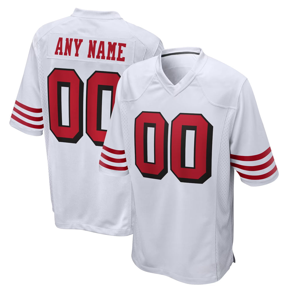 Punc Custom SF.49ers White Limited Home Game Any Name & Numbers Stitched Jerseys