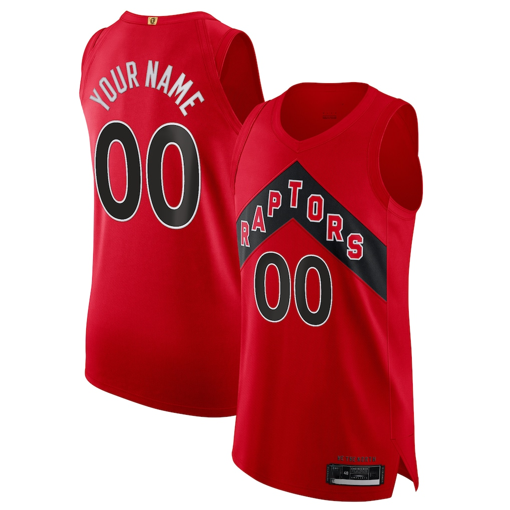 Punc Custom T.Raptors Red 2020-21 Authentic Jerseys - Icon Edition