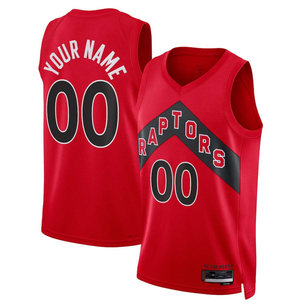 Punc Custom T.Raptors Red Swingman Jerseys - Icon Edition