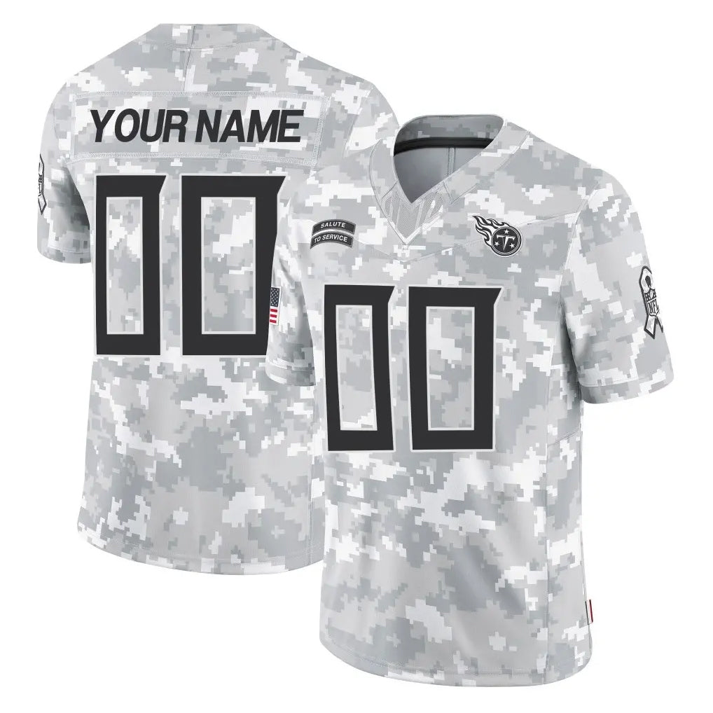 Punc Custom T.Titans Arctic Camo Limited Salute to Service Home Game Any Name & Numbers Stitched Jerseys