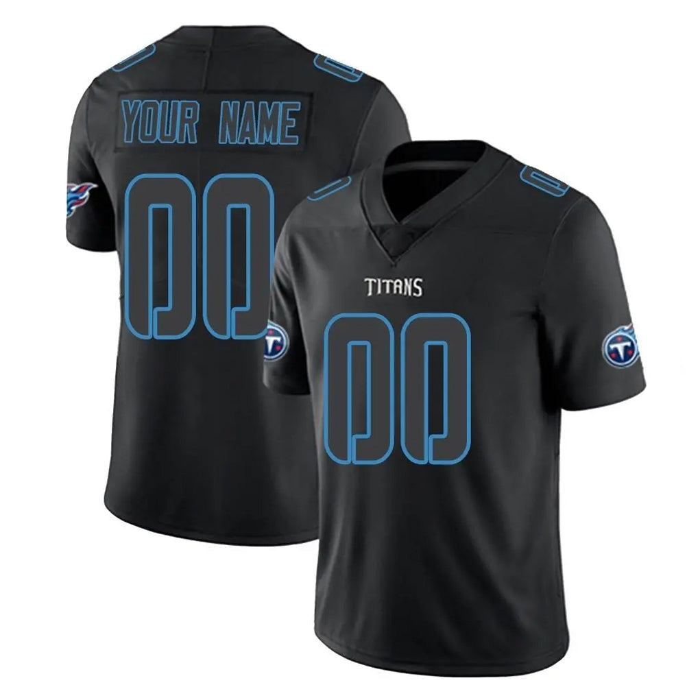 Punc Custom T.Titans Black Impact Limited Home Game Any Name & Numbers Stitched Jerseys