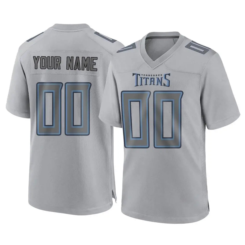 Punc Custom T.Titans Gray Atmosphere Fashion Home Game Any Name & Numbers Stitched Jerseys