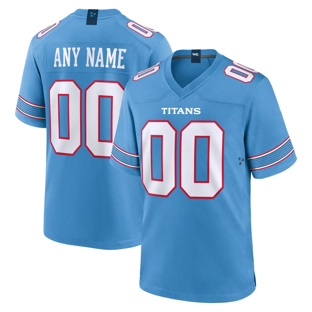 Punc Custom T.Titans Light Blue 2026 Game Home Any Name & Numbers Stitched Jerseys