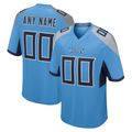 Punc Custom T.Titans Light Blue Alternate Game Stitched Jerseys