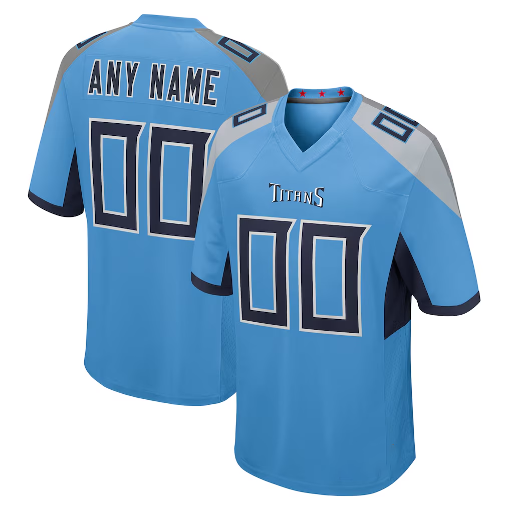 Punc Custom T.Titans Light Blue Alternate Game Stitched Jerseys