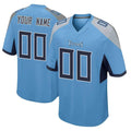 Punc Custom T.Titans Light Blue Home Game Any Name & Numbers Stitched Jerseys