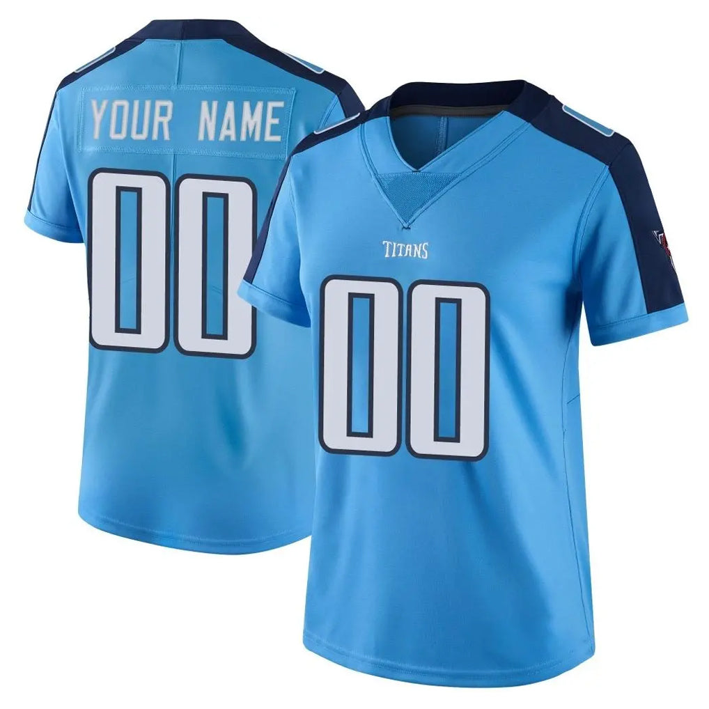 Punc Custom T.Titans Light Blue Limited Color Rush Home Game Any Name & Numbers Stitched Jerseys