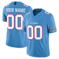 Punc Custom T.Titans Light Blue Team Vapor F.U.S.E. Limited Home Game Any Name & Numbers Stitched Jerseys