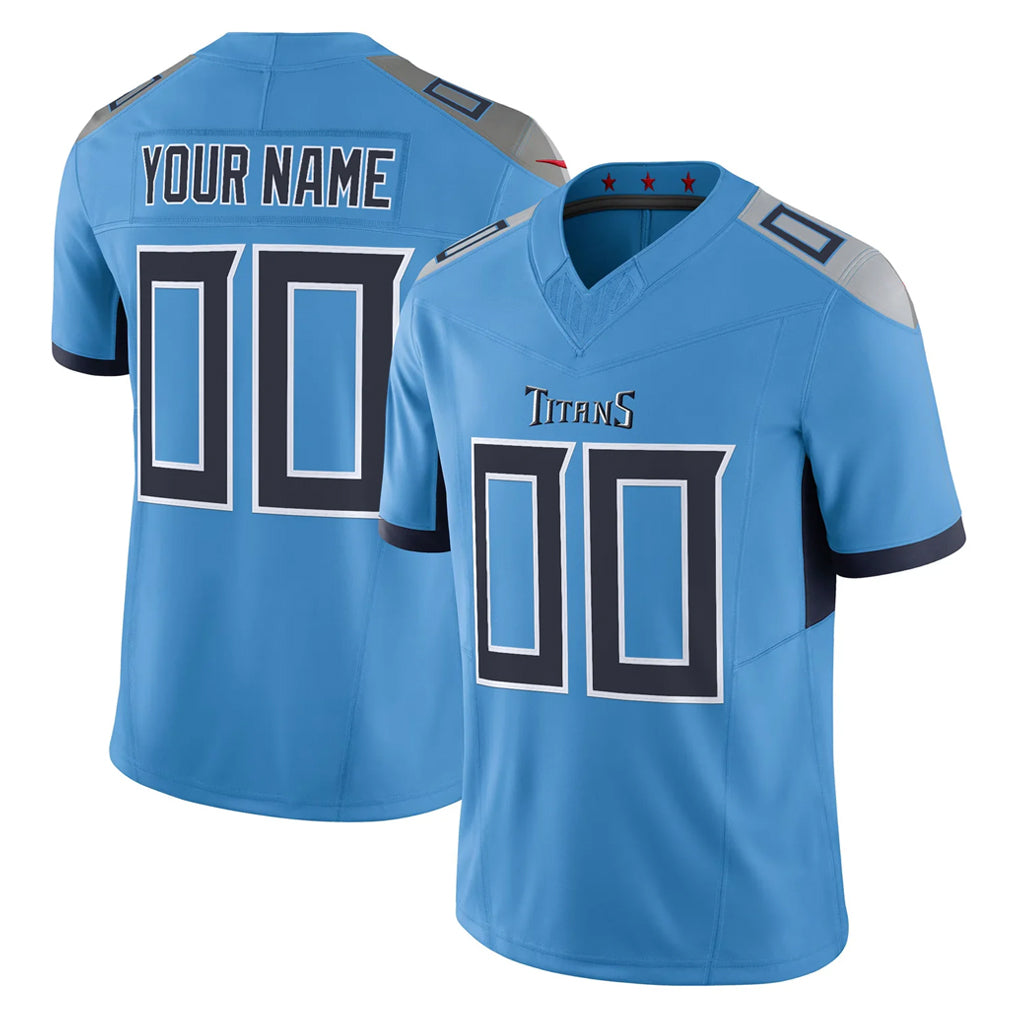 Punc Custom T.Titans Light Blue Vapor F.U.S.E. Limited Home Game Any Name & Numbers Stitched Jerseys