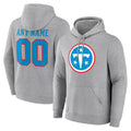 Punc Custom T.Titans Light Gray LOGO Pullover Hoodies Home Game Any Name & Numbers Stitched Jerseys