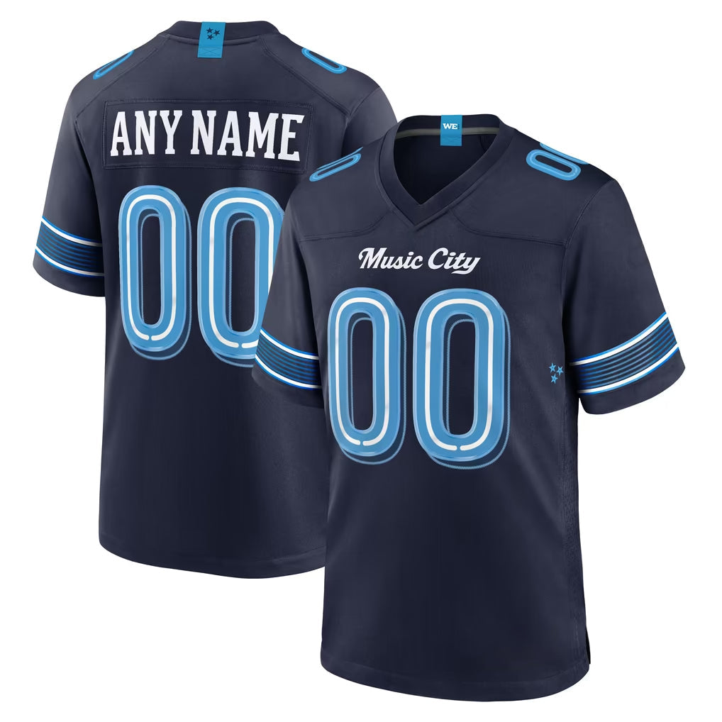 Punc Custom T.Titans Navy 2026 Rivalries Collection Home Game Any Name & Numbers Stitched Jerseys
