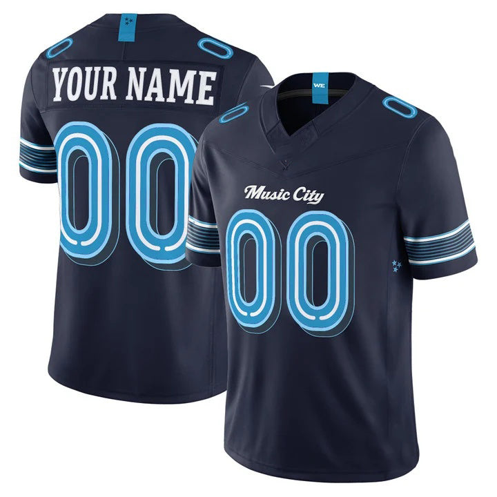 Punc Custom T.Titans Navy 2026 Rivalries Vapor Limited Jersey - All Stitched