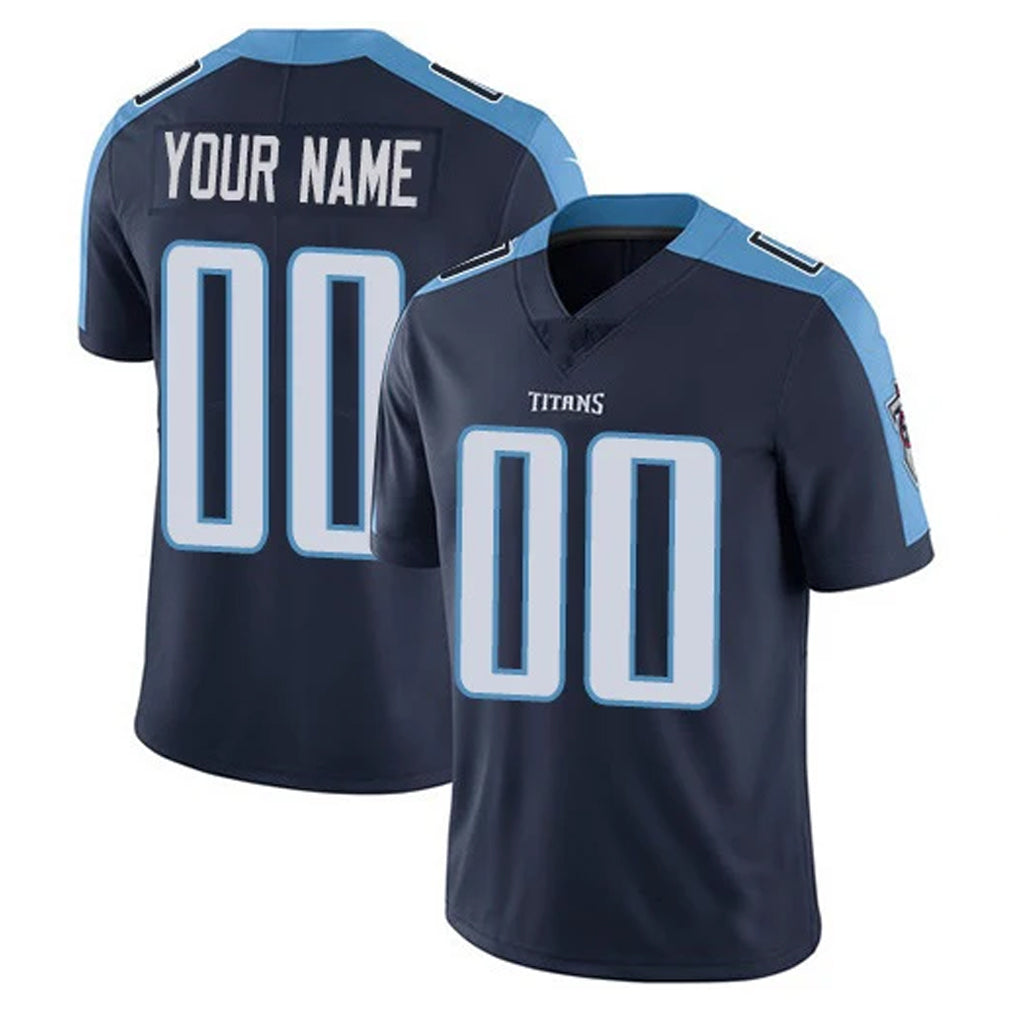 Punc Custom T.Titans Navy Limited Vapor Home Game Any Name & Numbers Stitched Jerseys