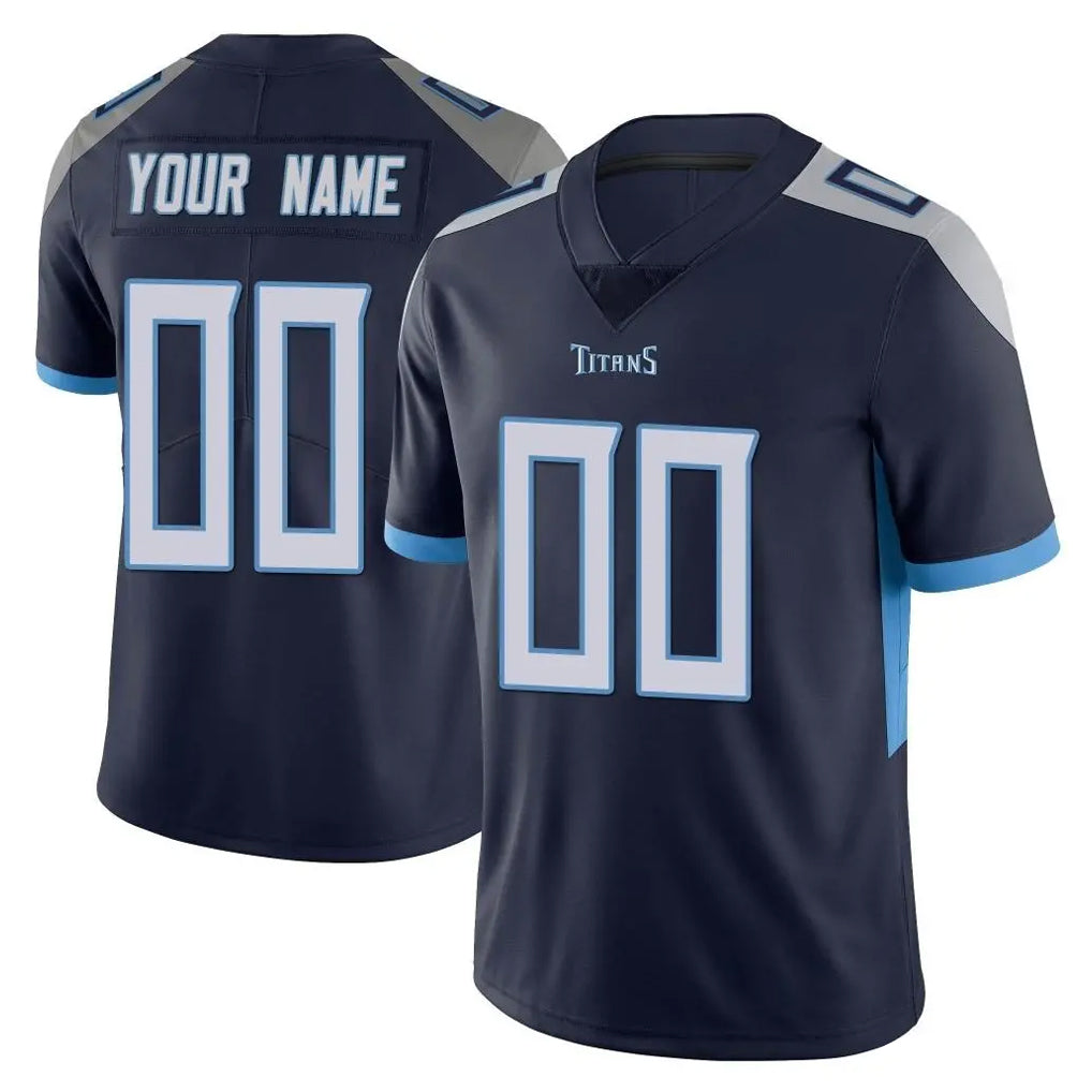 Punc Custom T.Titans Navy Limited Vapor Untouchable Home Game Any Name & Numbers Stitched Jerseys