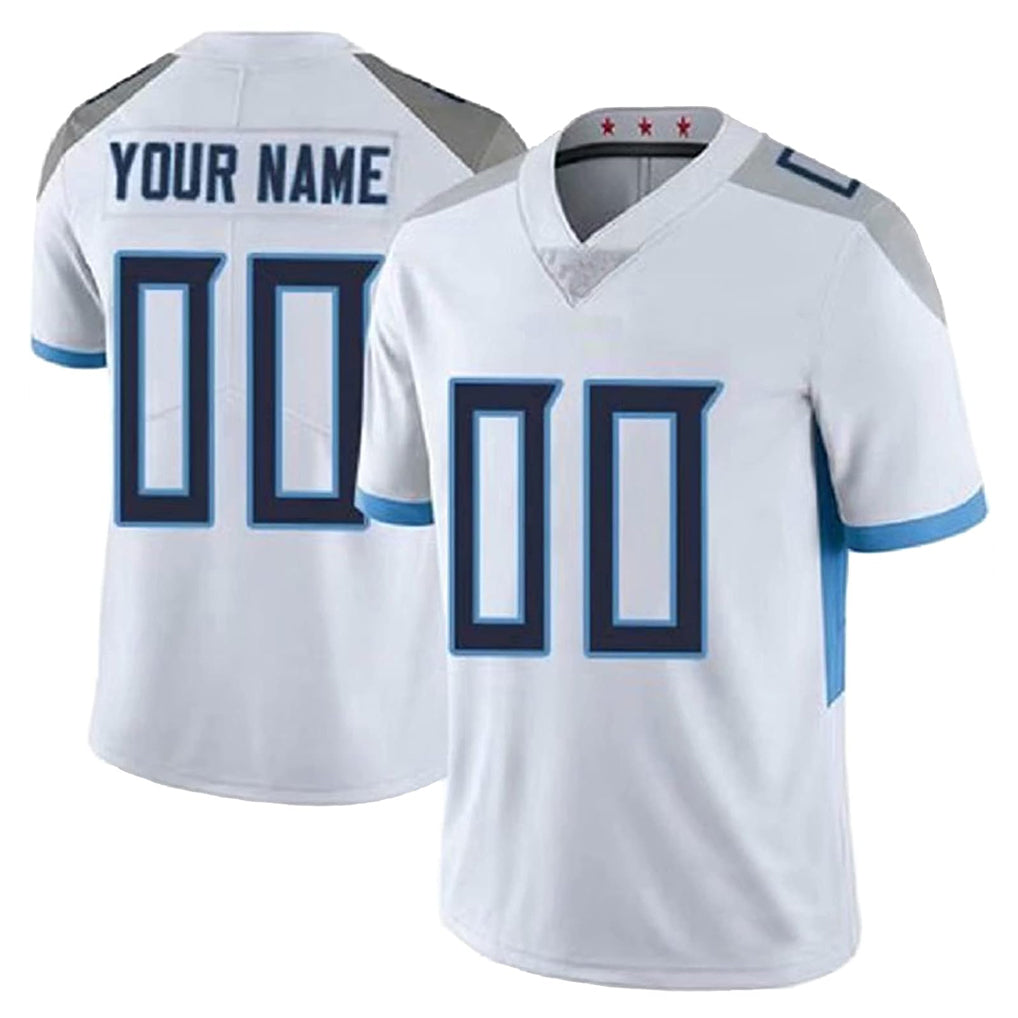 Punc Custom T.Titans White 2025 Vapor Limited Home Game Any Name & Numbers Stitched Jerseys