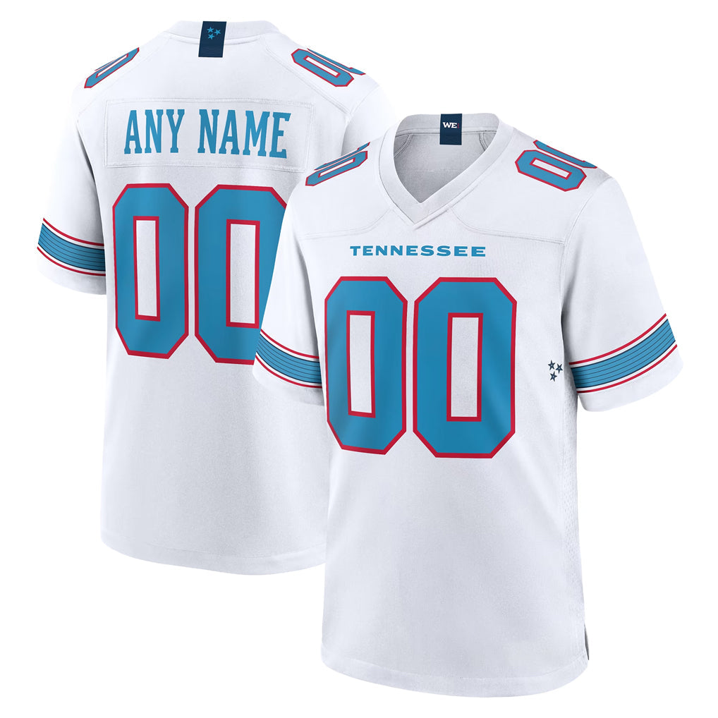 Punc Custom T.Titans White 2026 Game Home Any Name & Numbers Stitched Jerseys