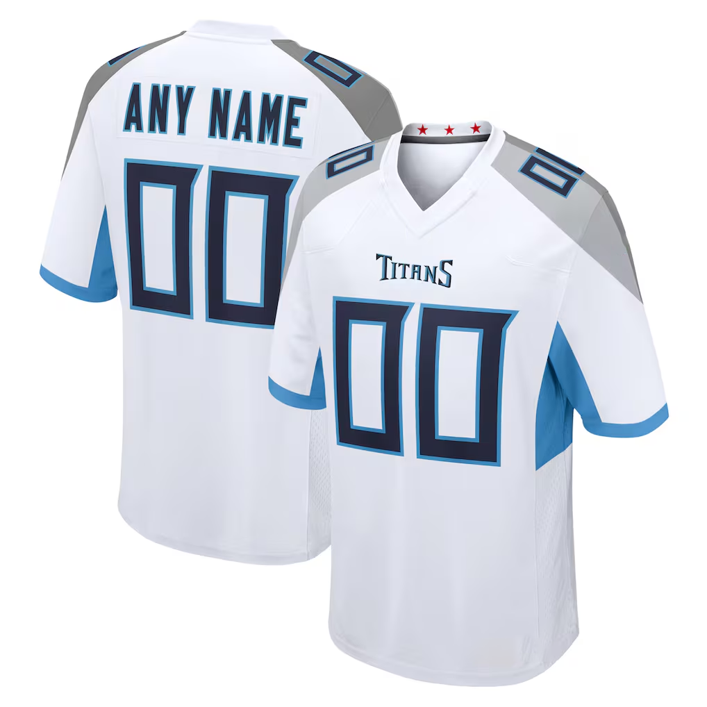 Punc Custom T.Titans White Game Stitched Jerseys