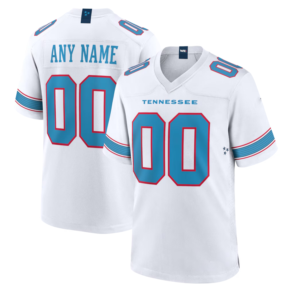 Punc Custom T.Titans White Game Stitched Jerseys