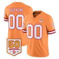 Punc Custom TB.Buccaneers 76' Orange 50th Season Vapor Limited Home Game Any Name & Numbers Stitched Jerseys