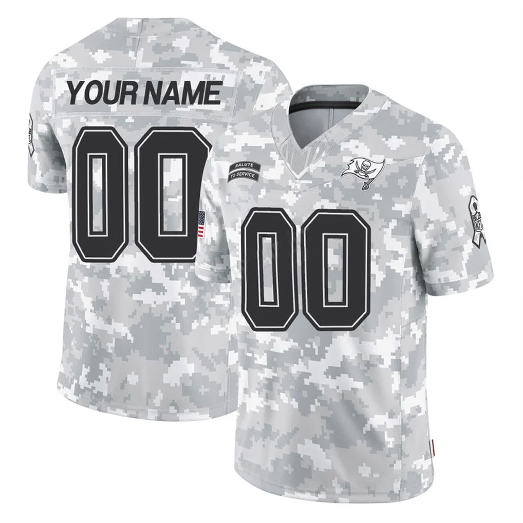Punc Custom TB.Buccaneers Arctic Camo Limited Salute To Service Home Game Any Name & Numbers Stitched Jerseys