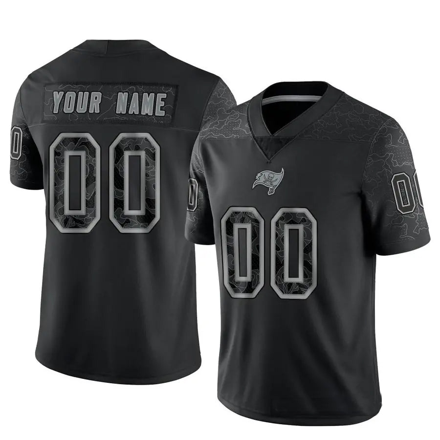 Punc Custom TB.Buccaneers Black RFLCTV Limited Stitched Jerseys