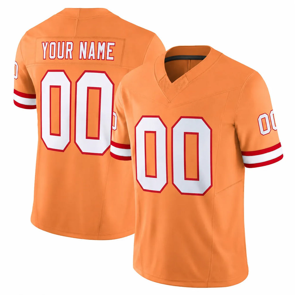 Punc Custom TB.Buccaneers Orange Limited Vapor F.U.S.E. Home Game Any Name & Numbers Stitched Jerseys